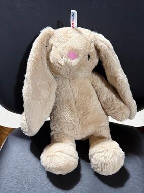 PetLou 14” Plush Beige Bunny with Long Ears for dogs